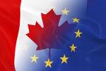EU and Canada flags