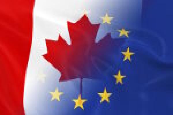 EU and Canada flags