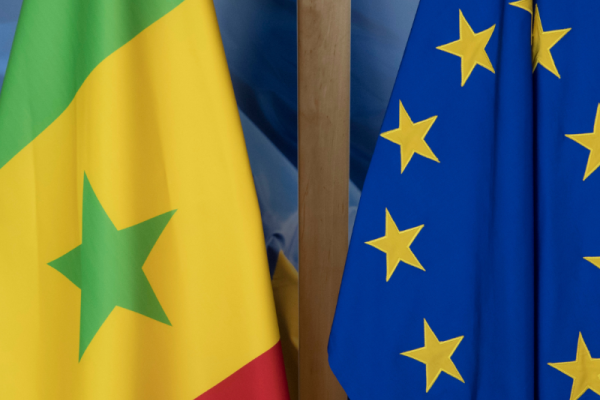 EU Senegal Flags